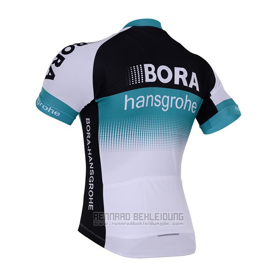 2017 Fahrradbekleidung Bora Tief Wei Trikot Kurzarm und Tragerhose